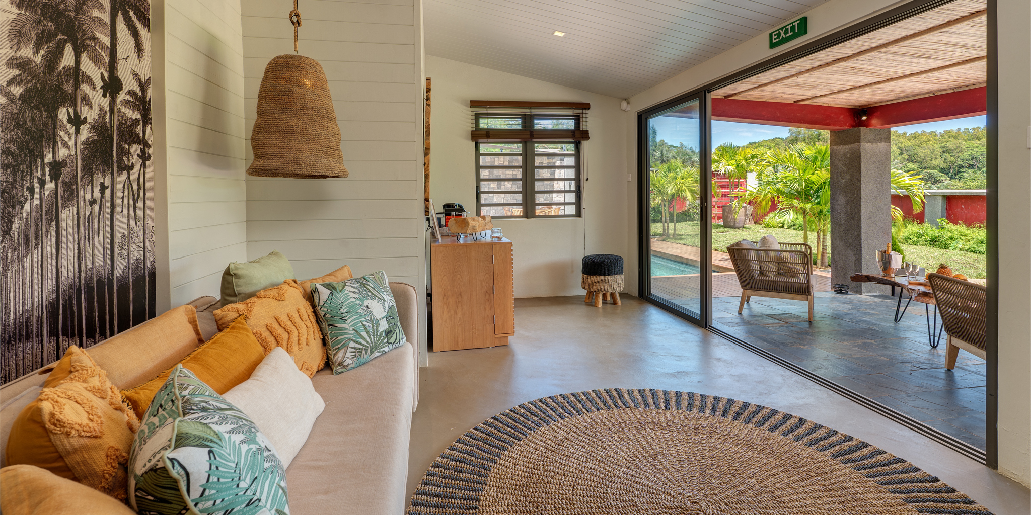 Lounge, Lakaz Chamarel Exclusive Lodge, South Coast, Mauritius