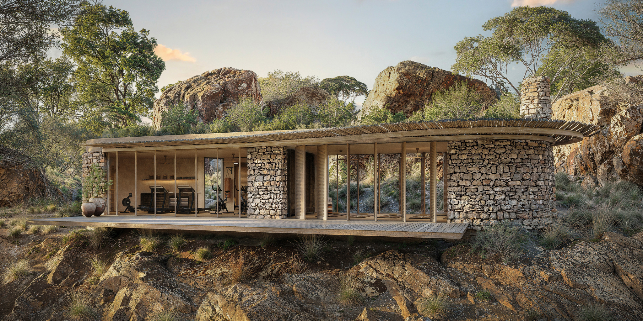 Gym, Suyian Lodge, Laikipia, Kenya