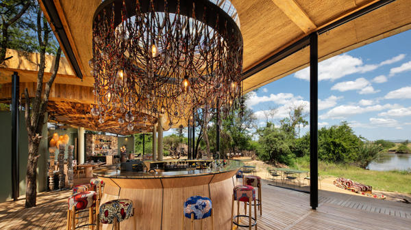 Bar Area And River View, Grumeti Serengeti River Lodge, Serengeti Tanzania
