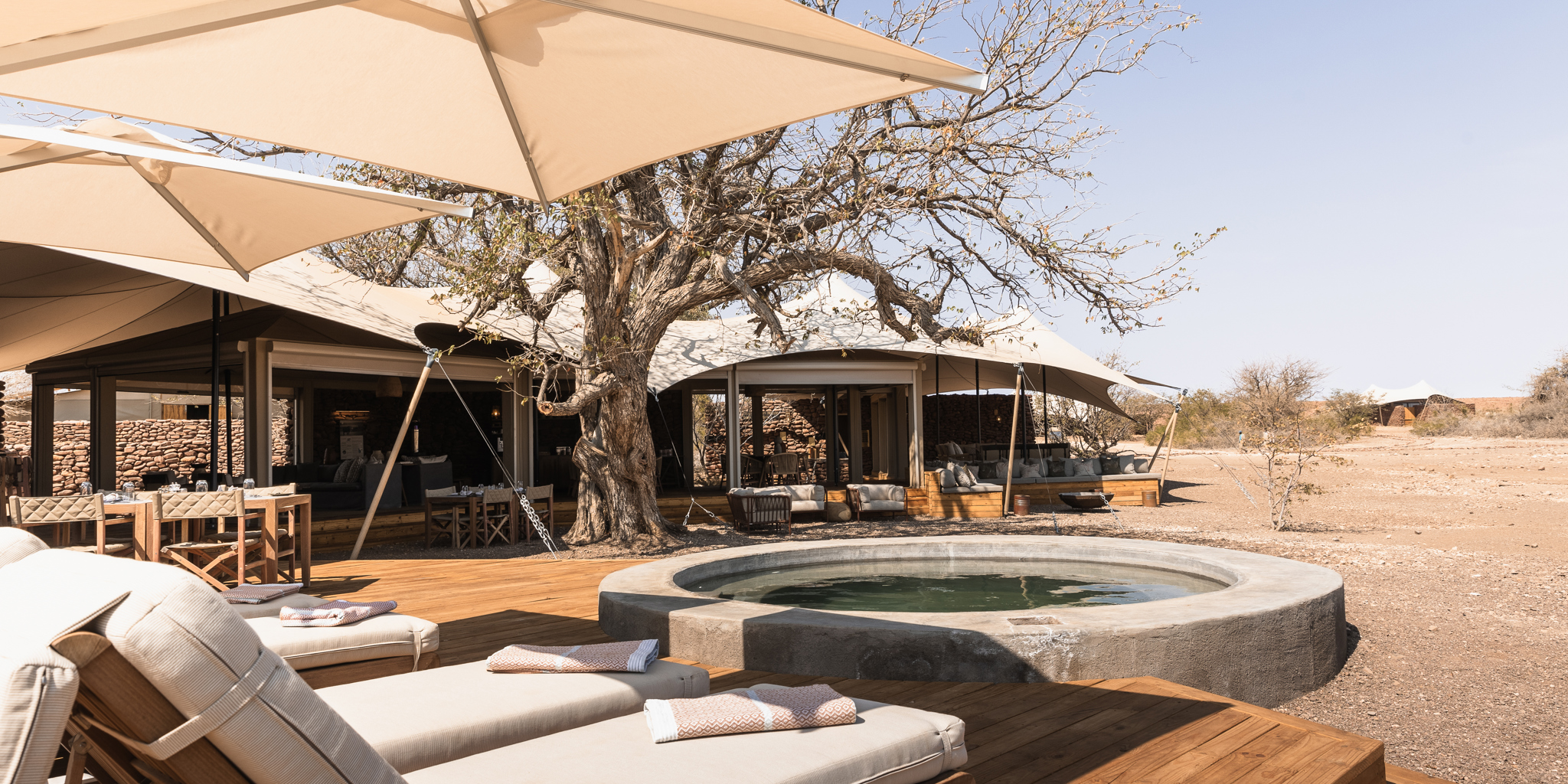 Pool, Desert Rhino Camp, Damaraland, Namibia