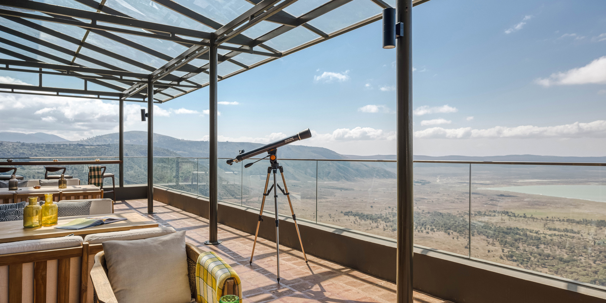 Terrace, Ngorongoro Lodge, Ngorongoro Crater, Tanzania