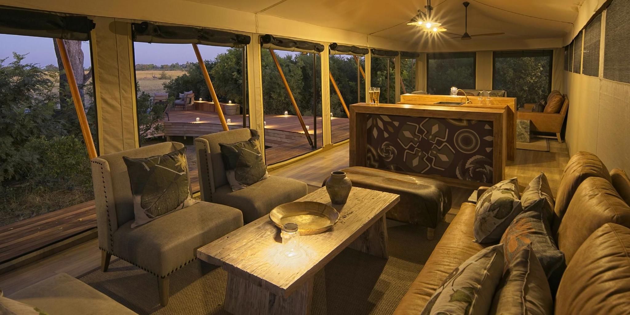 Lounge, Karangoma, Okavango Delta, Botswana