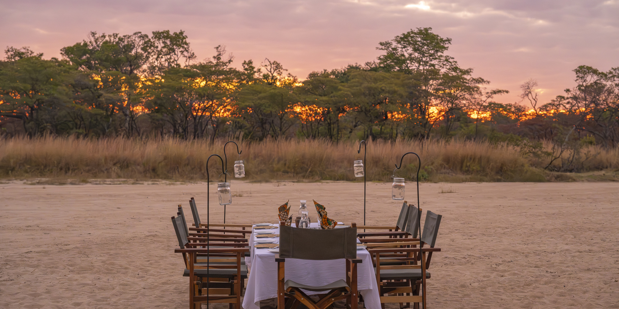 Dining, Nkonzi Bush Camp, South Luangwa, Zambia