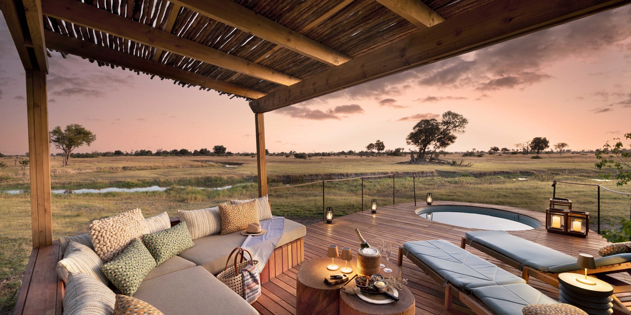 Deck, Tawana, Moremi Game Reserve, Botswana