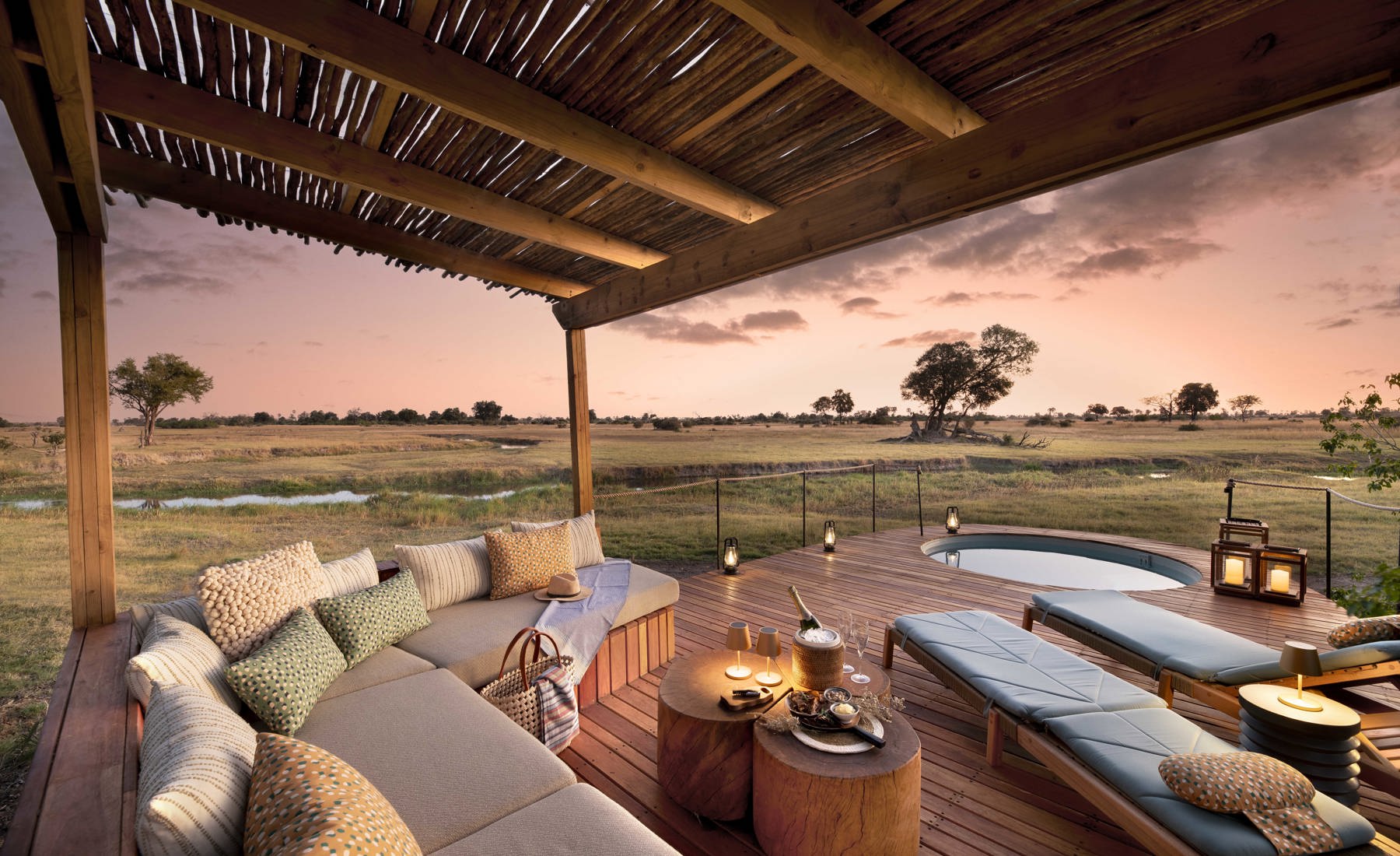 Deck, Tawana, Moremi Game Reserve, Botswana