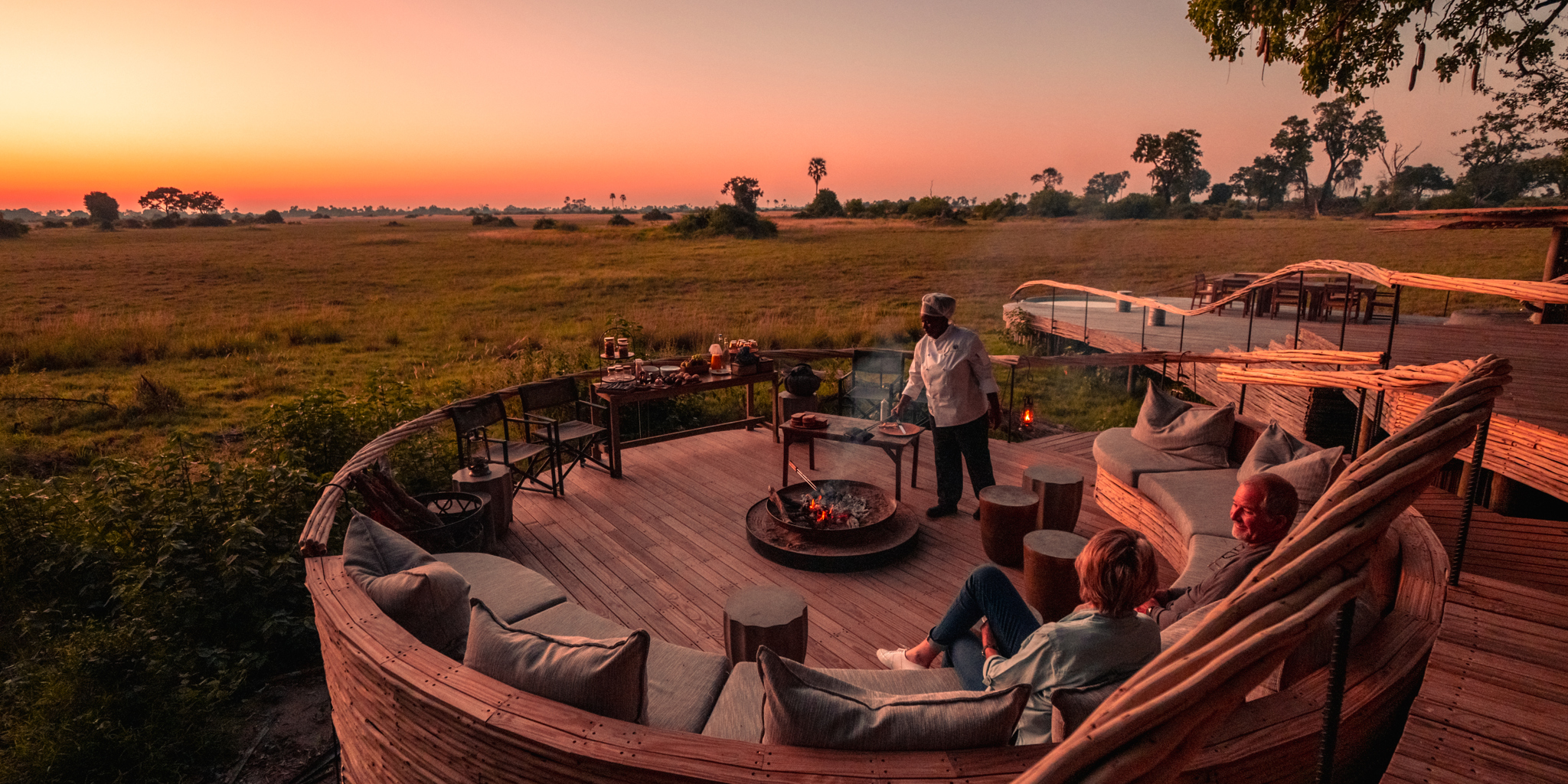Deck, Little Mombo, Moremi Game Reserve, Botswana