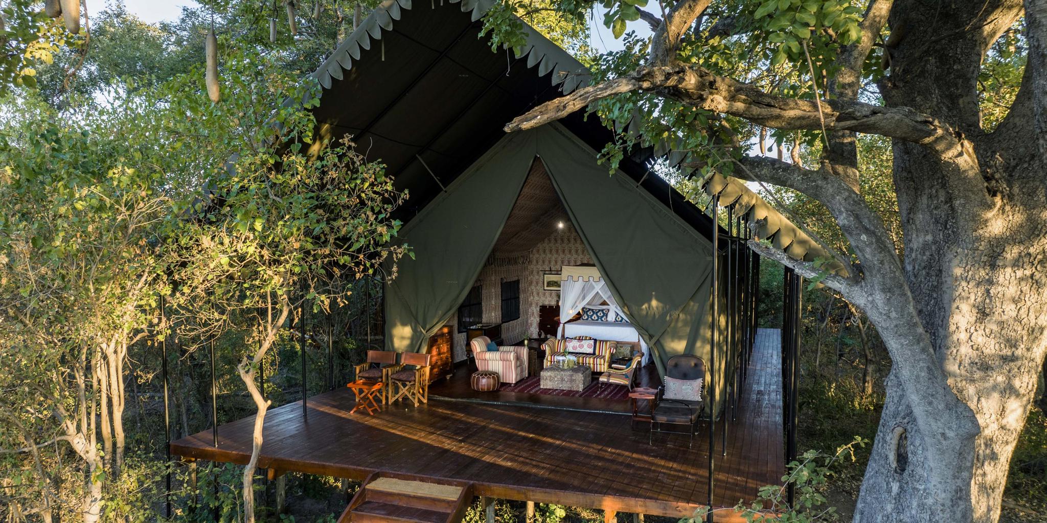 Tent Exterior, Duke's East Camp, Okavango Delta, Botswana