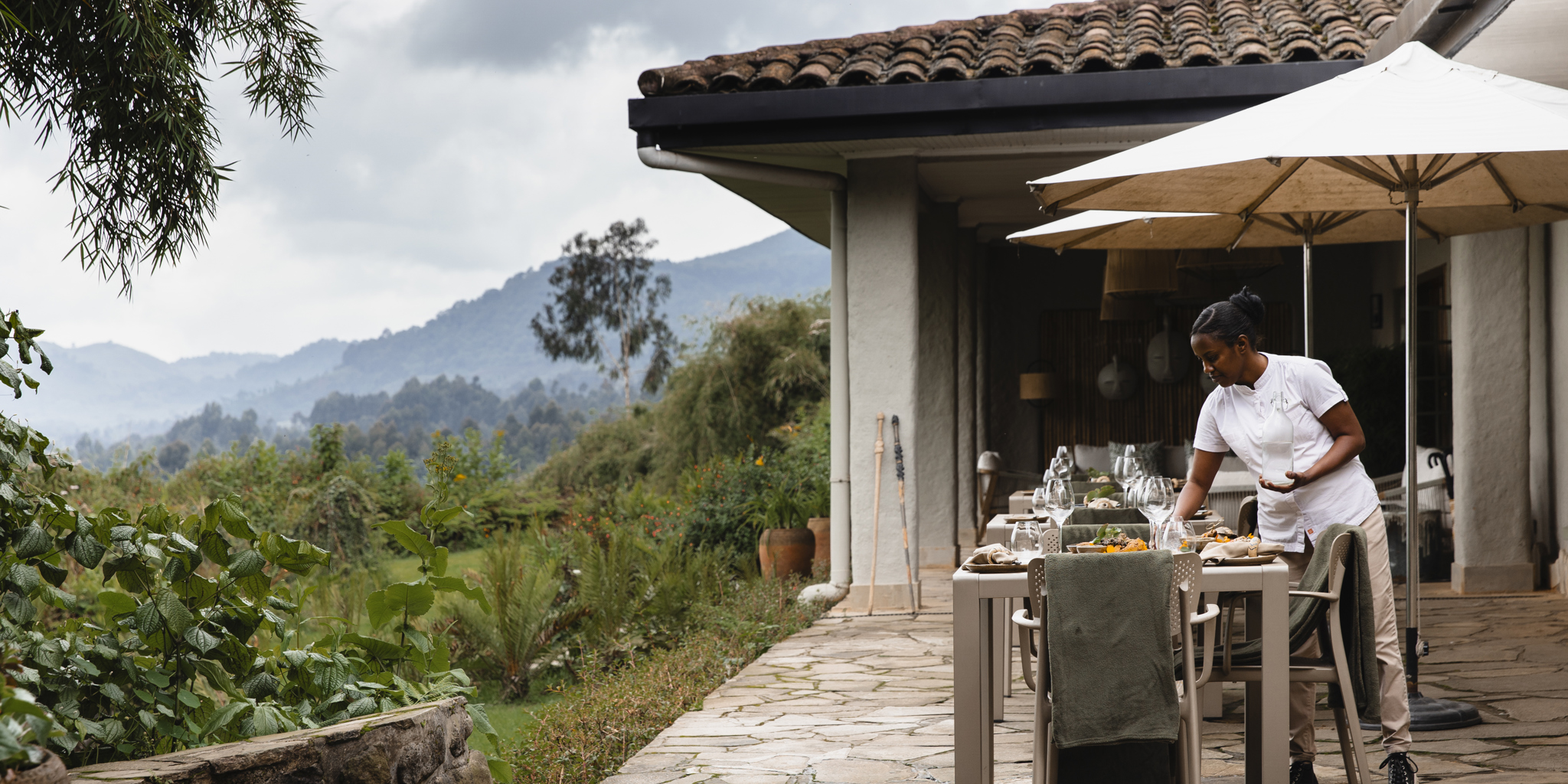 Outdoor Dining, Sabyinyo, Volcanoes National Park, Rwanda