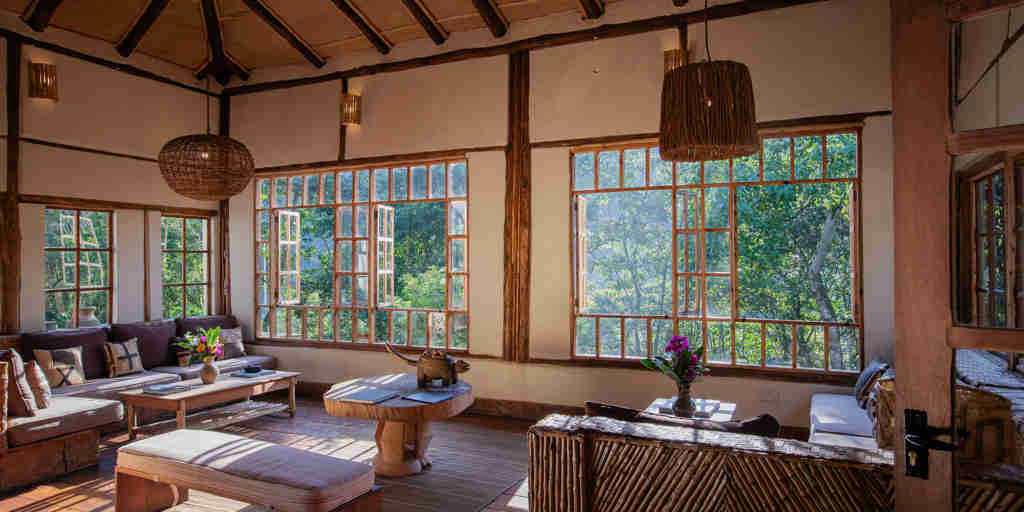 Lounge, Bwindi Lodge, Queen Elizabeth Np, Uganda