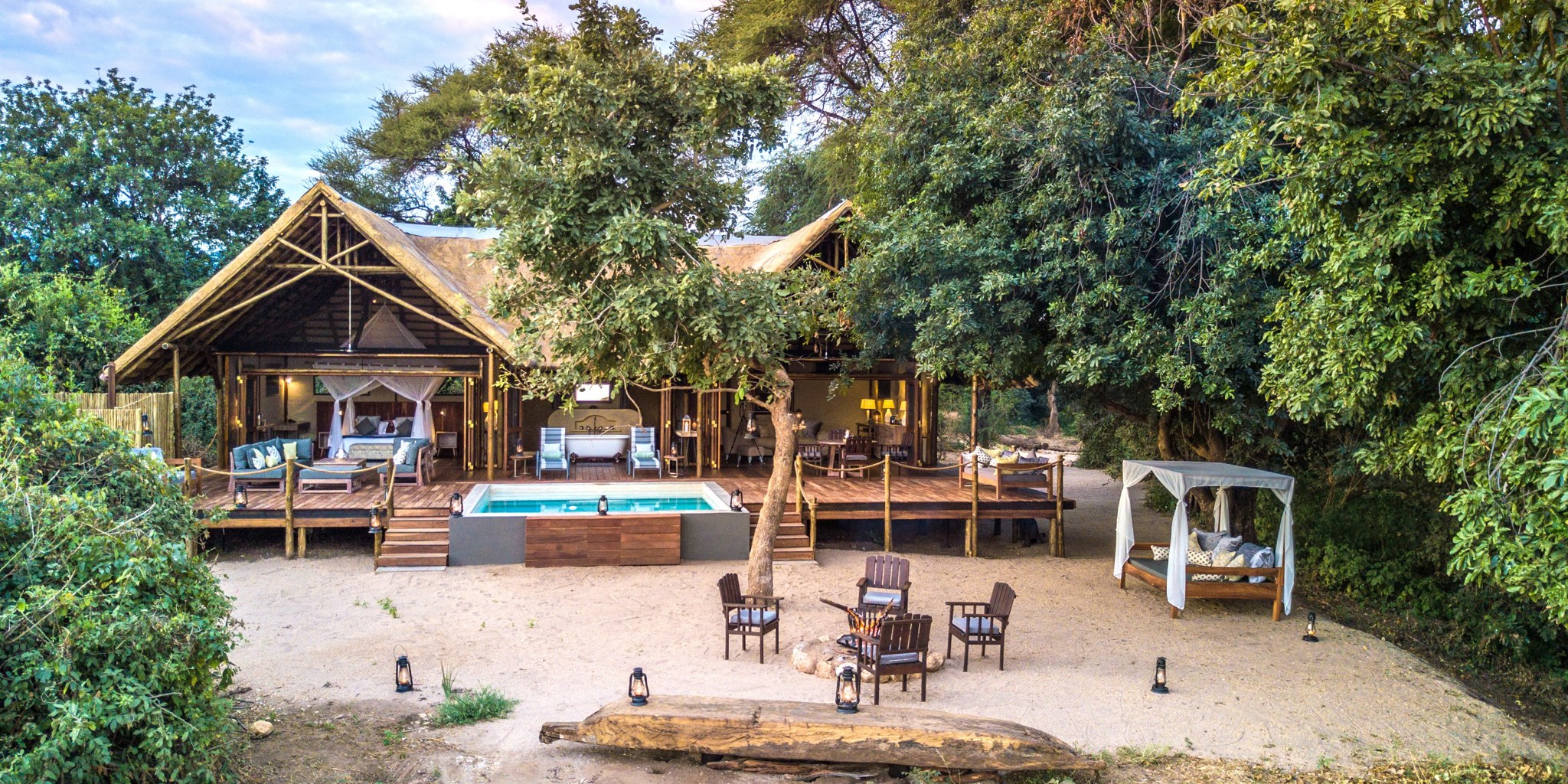 Exterior, Chiawa Camp, Lower Zambezi, Zambia