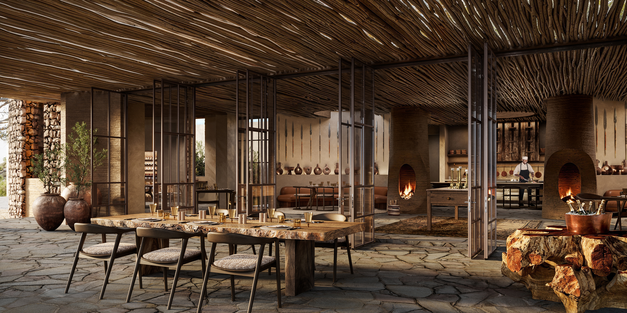 Dining, Suyian Lodge, Laikipia, Kenya