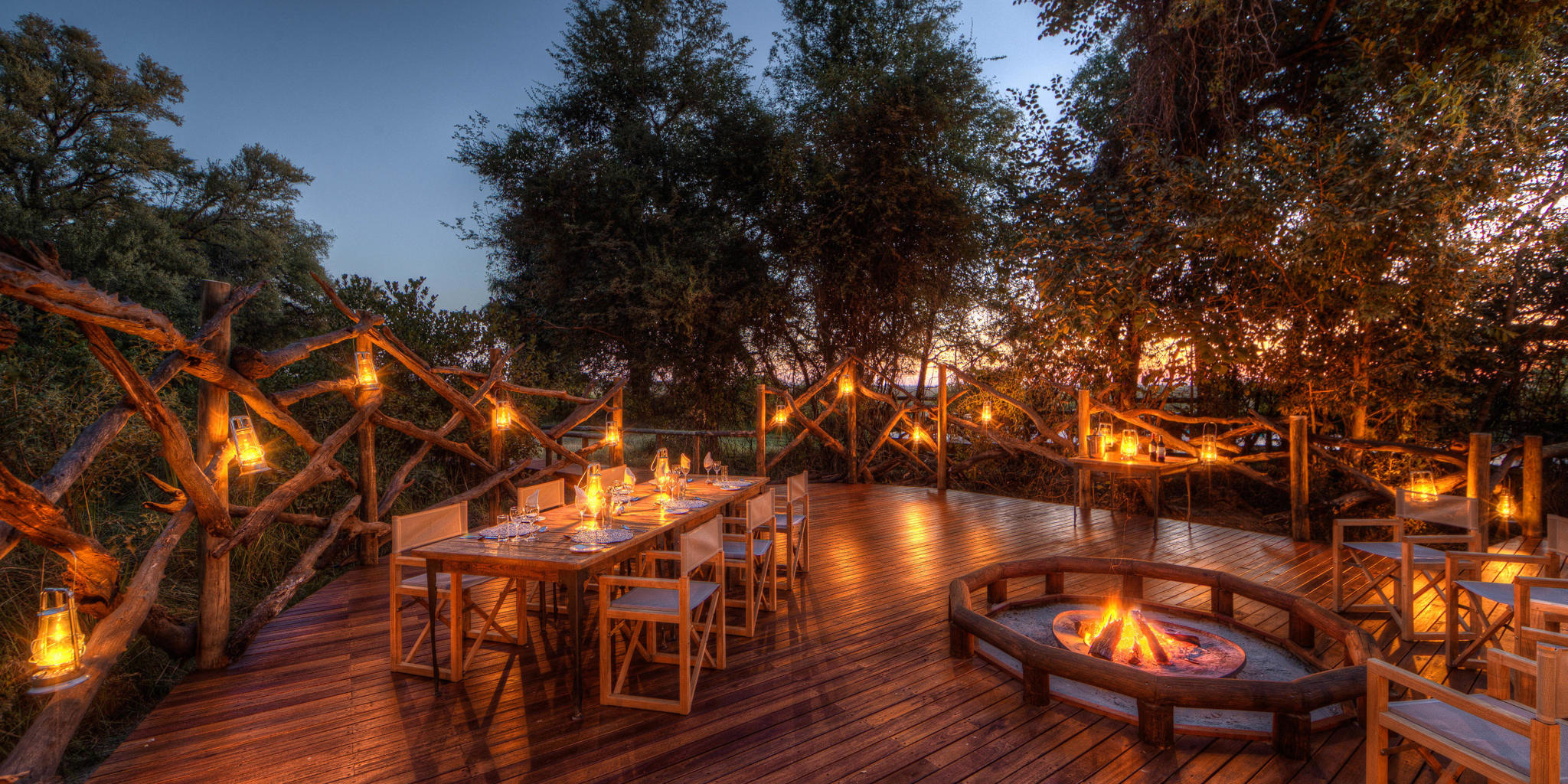 Dinner, Moremi Camp, Moremi Game Reserve, Botswana