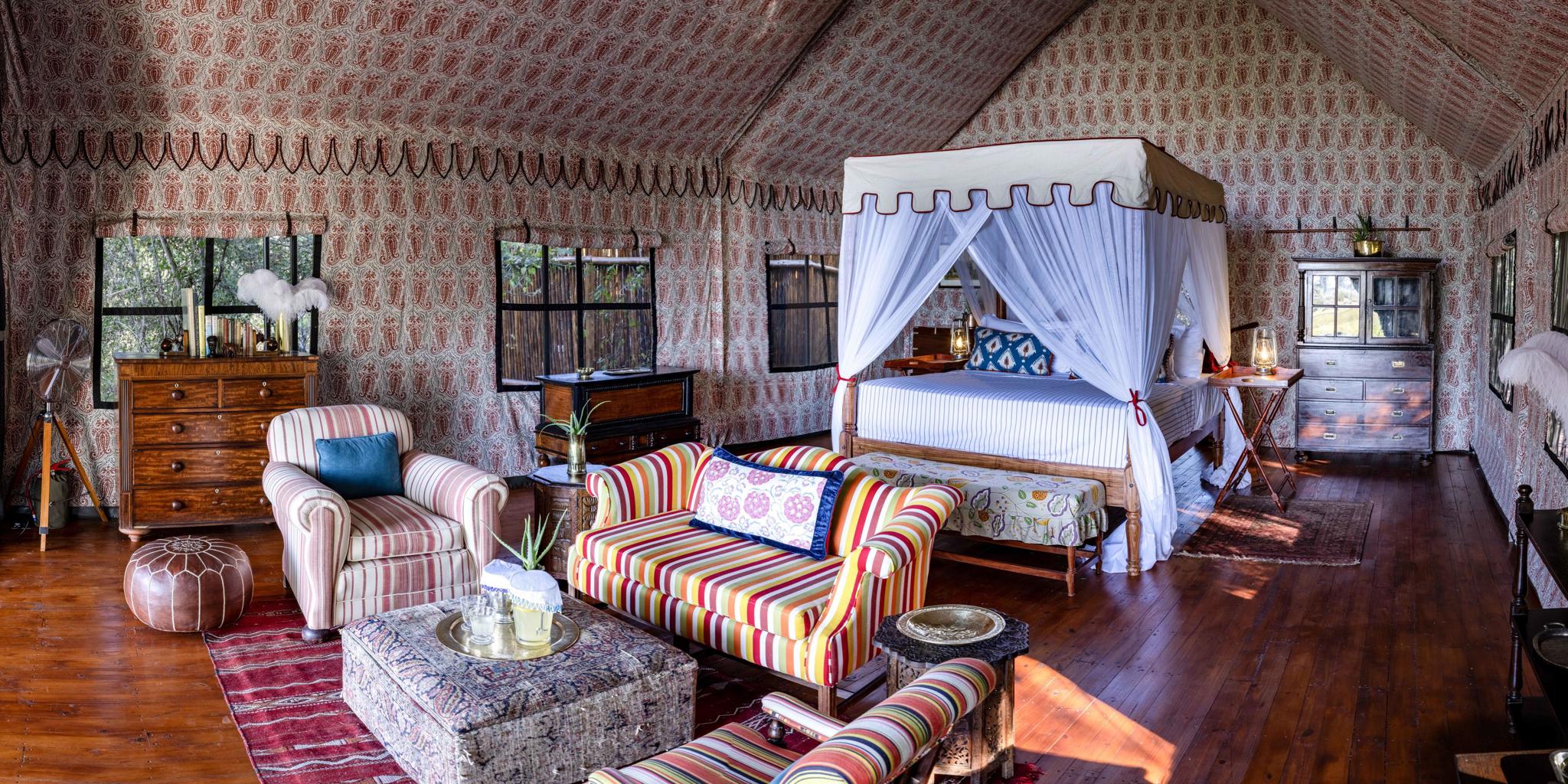 Bedroom, Duke's East Camp, Okavango Delta, Botswana