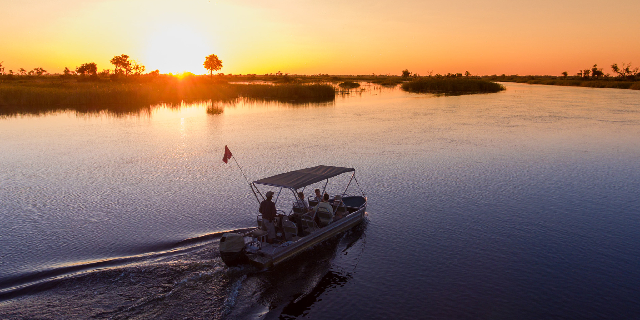 Boating, Little Vumbura, Okavango Delta, Botswana