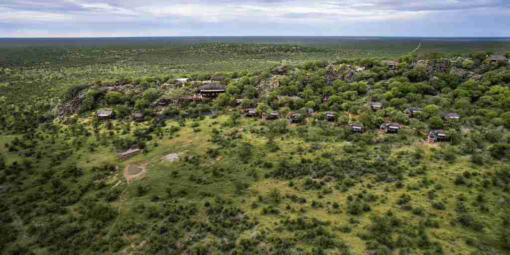 Aerial View, Ongava Lodge, Etosha National Park, Namibia