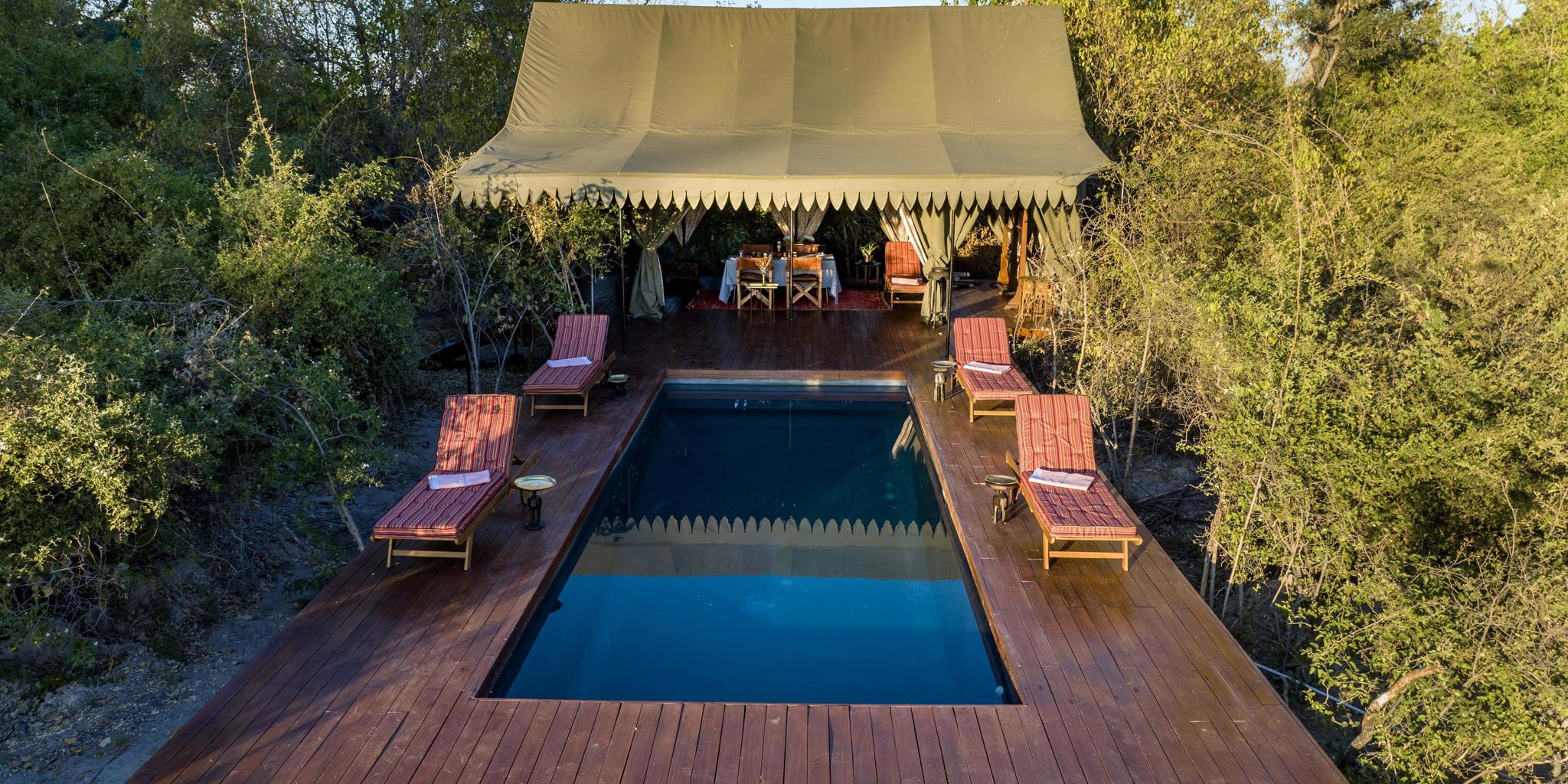 Pool, Duke's East Camp, Okavango Delta, Botswana