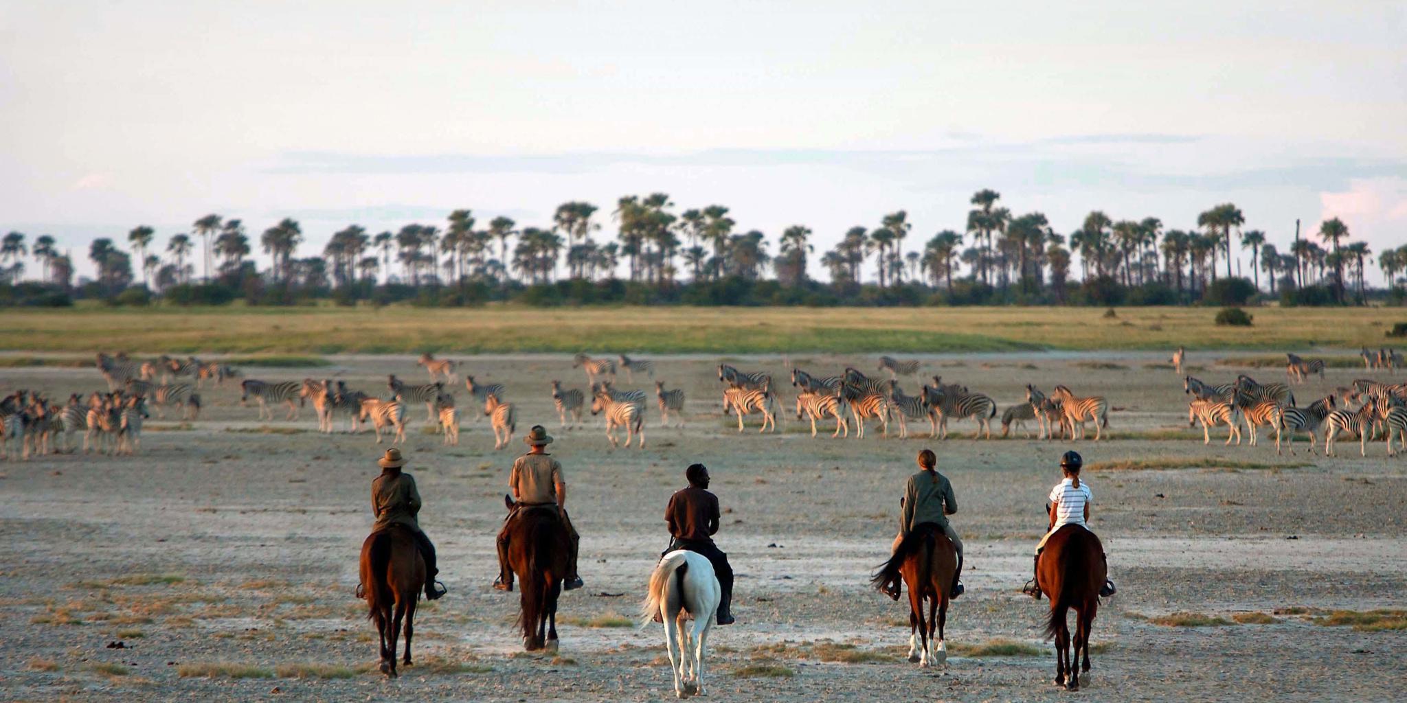 Horse Riding, Camp Kalahari, Makgadikgadi Pans, Botswana