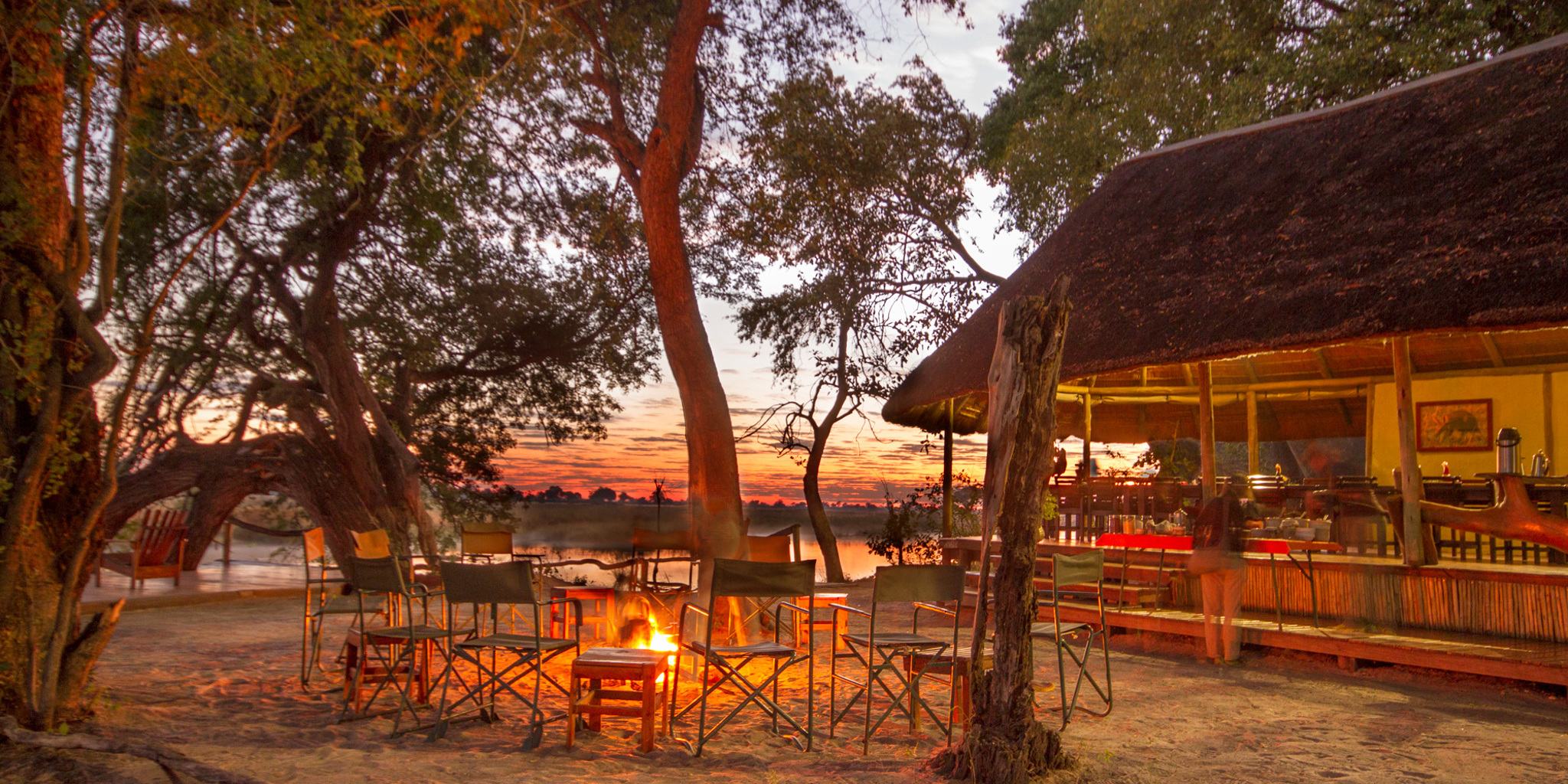 Fireplace, Lagoon Camp, Kwando Reserve, Botswana