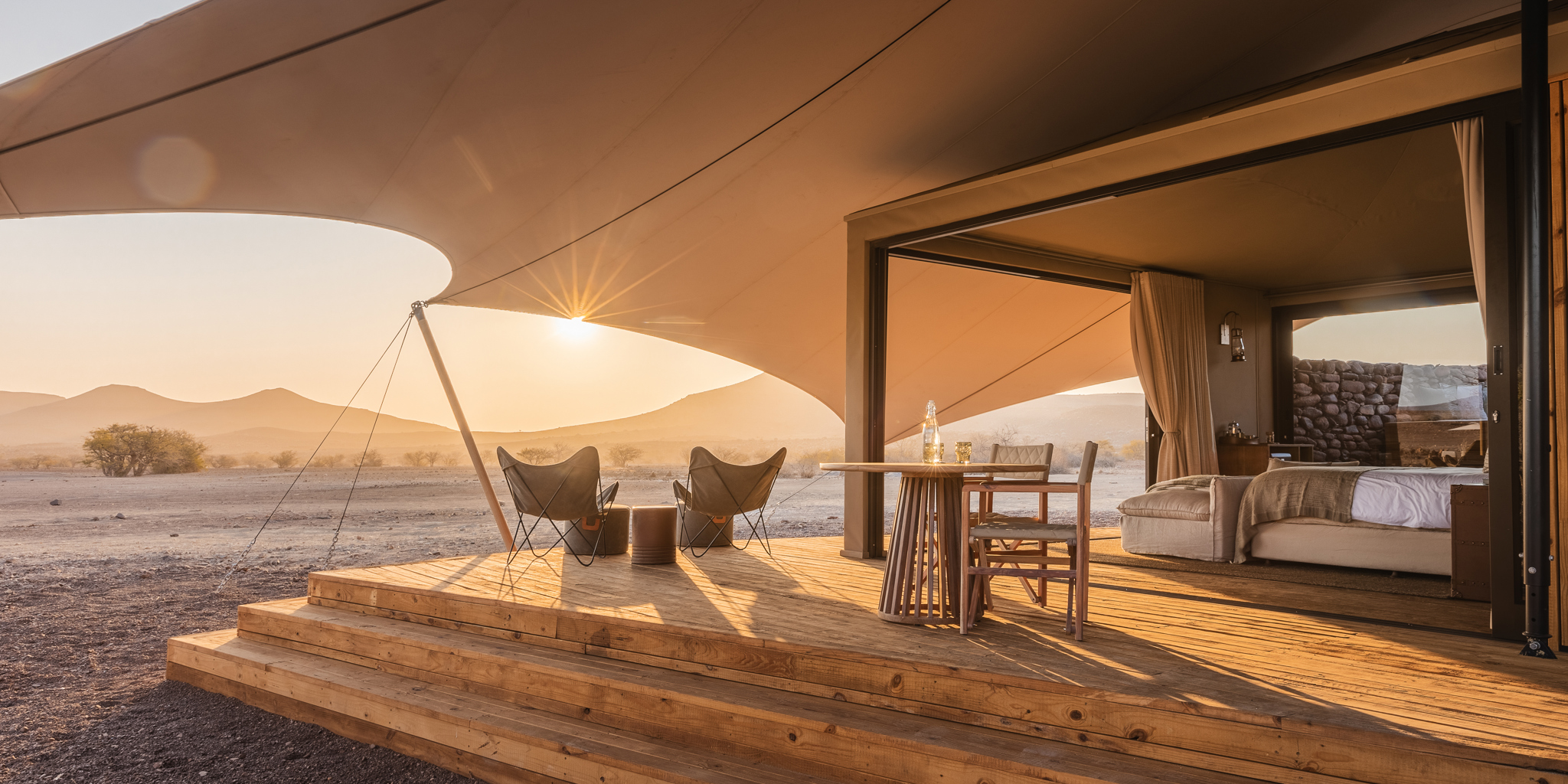 Deck, Desert Rhino Camp, Damaraland, Namibia
