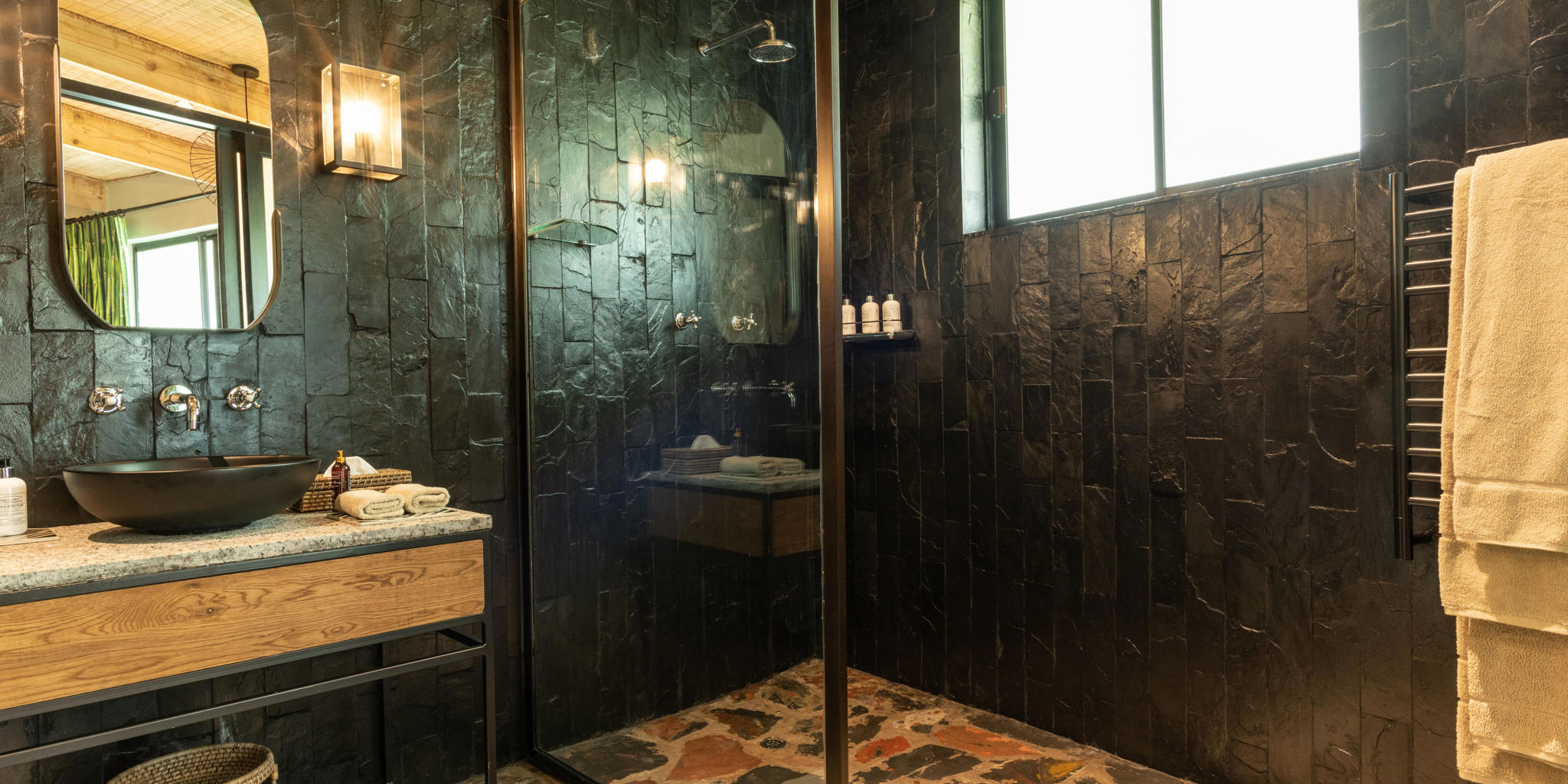 Bathroom, Wilderness Bisate, Volcanoes NP, Rwanda
