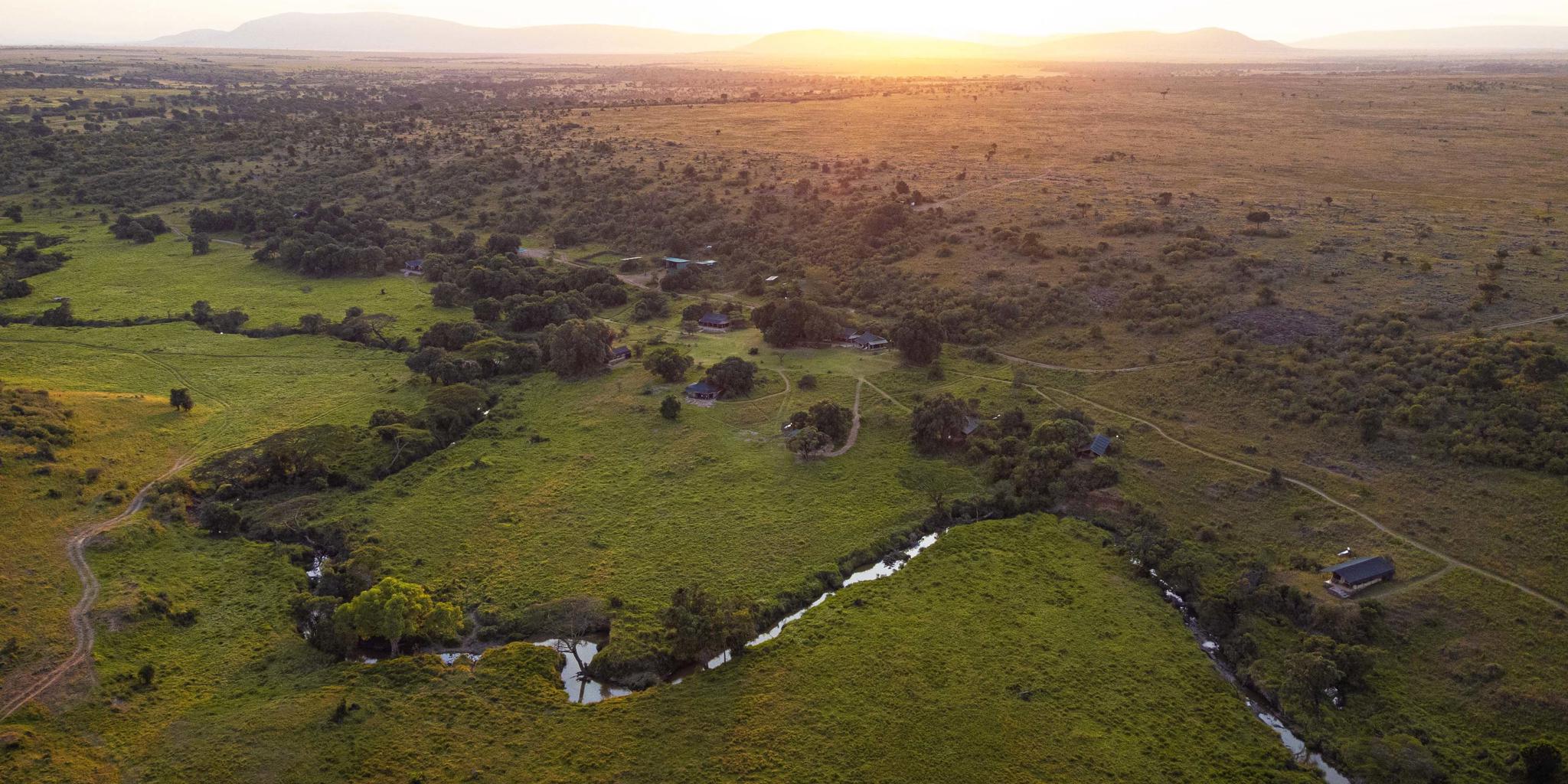 Aerial, Kicheche Mara, Greater Mara Conservancies, Kenya