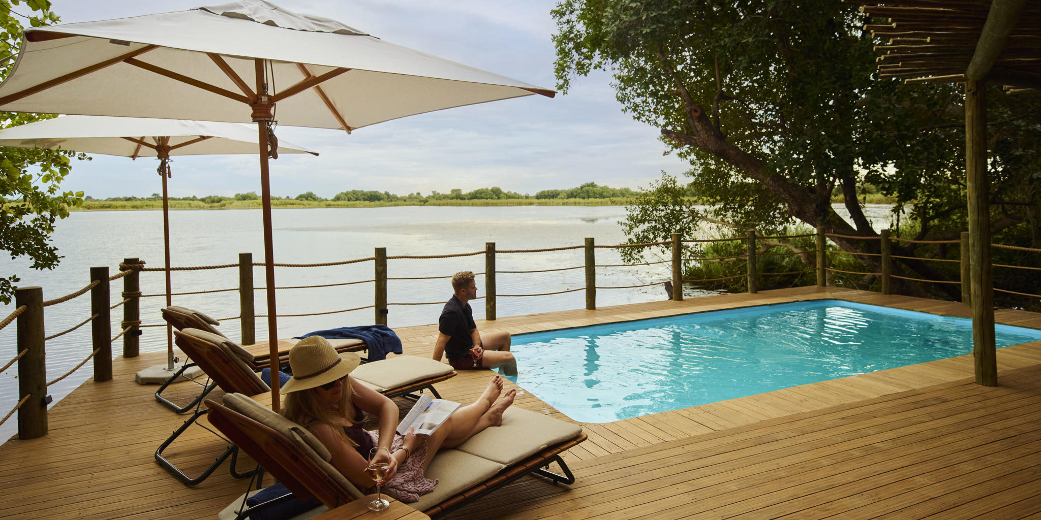 Pool, Xugana Island Lodge, Okavango Delta, Botswana