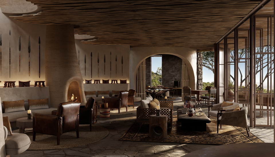 Lounge, Suyian Lodge, Laikipia, Kenya