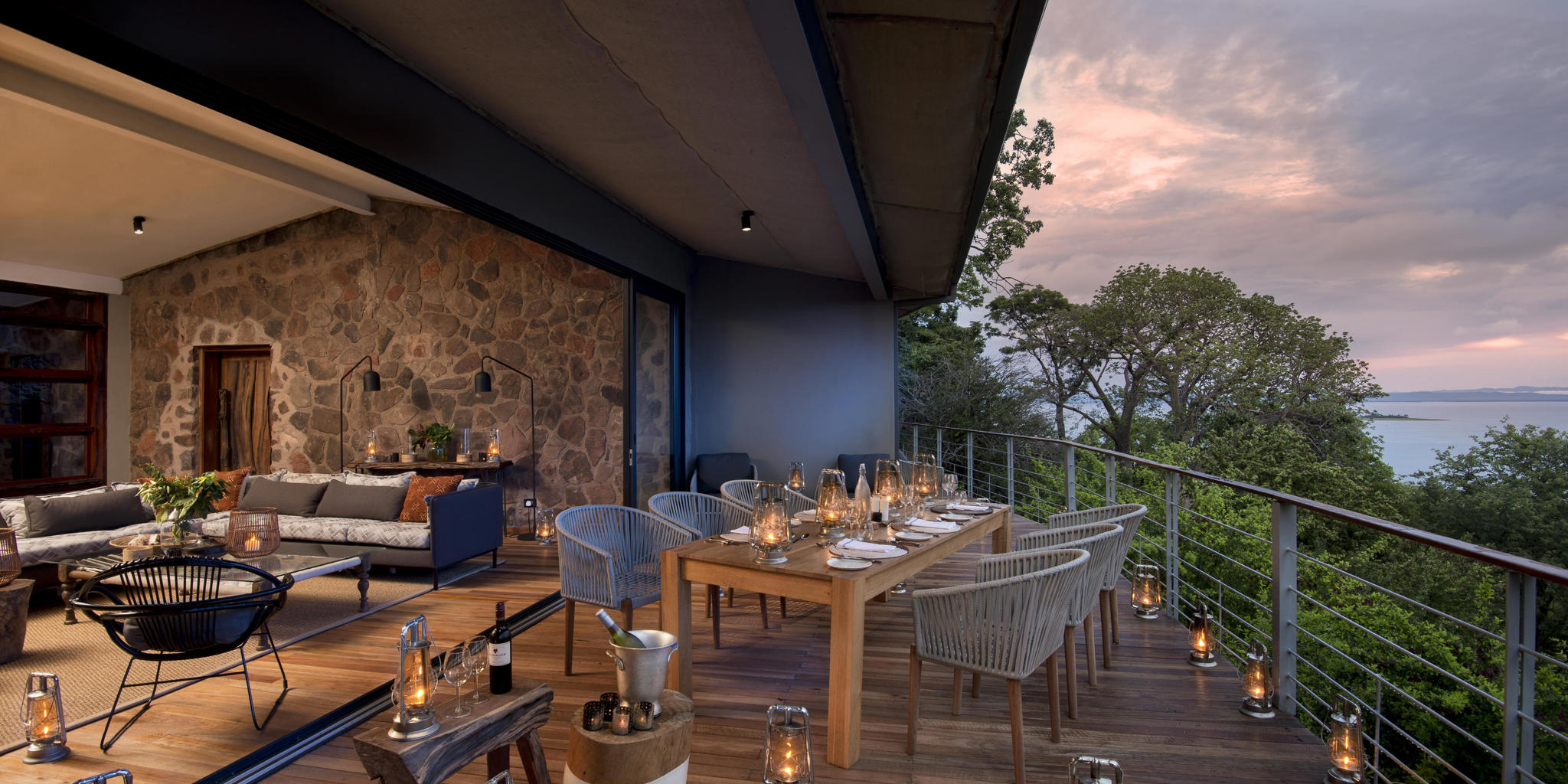 Dining, Bumi Hills, Lake Kariba, Zimbabwe
