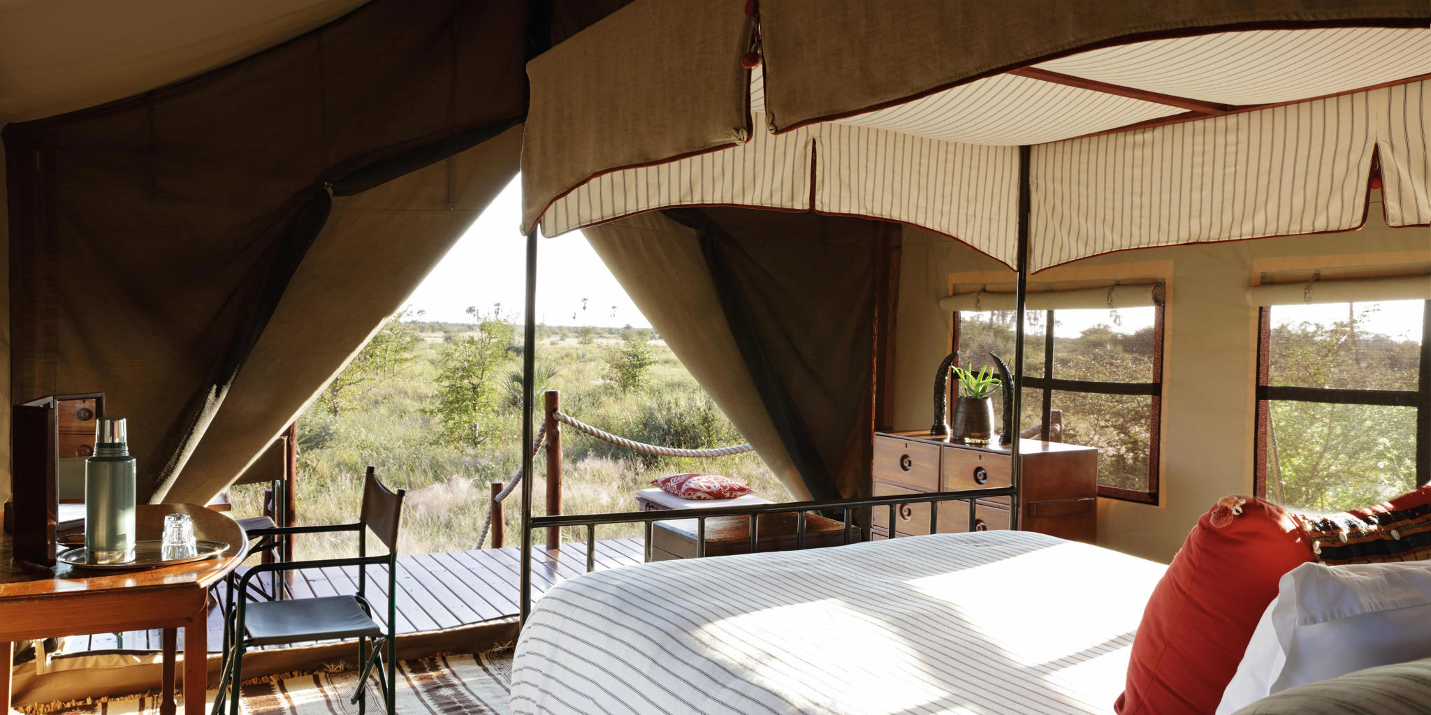 Tent View, Camp Kalahari, Makgadikgadi Pans, Botswana