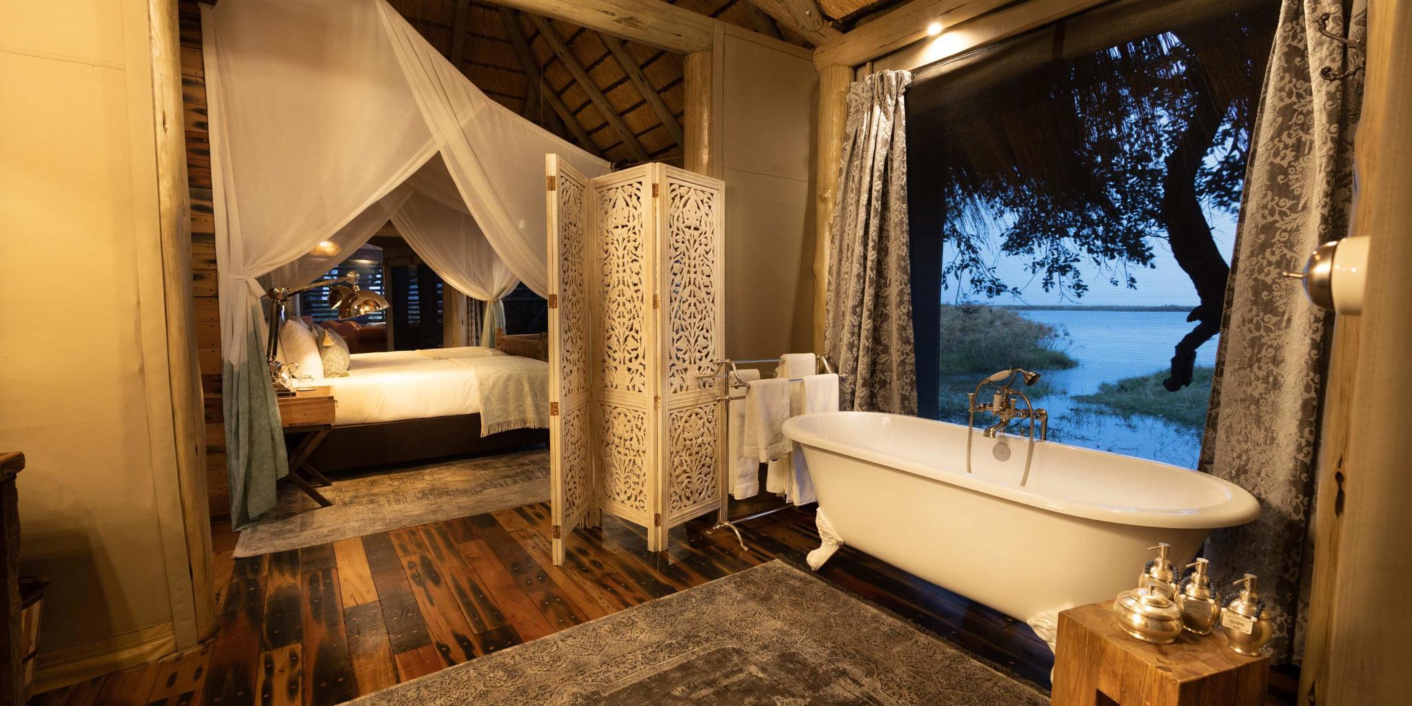 Bathroom, Sitatunga Private Island Camp, Okavango Delta, Botswana