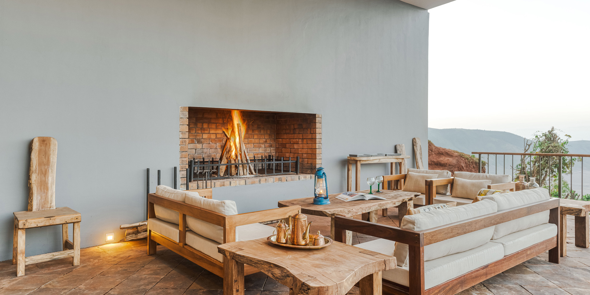 Fireplace, Ngorongoro Lodge, Ngorongoro Crater, Tanzania