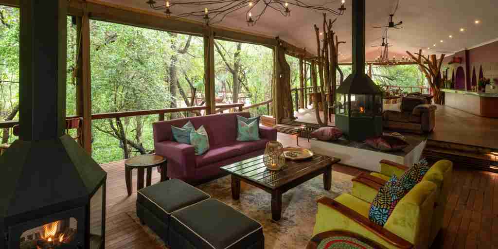 Lounge, Treehouse Jaci Lodge, Madikwe GR, South Africa