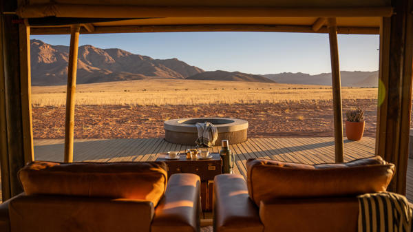 Lounge Into Patio, Wolwedans Plains Camp, Namibrand Reserve, Namibia