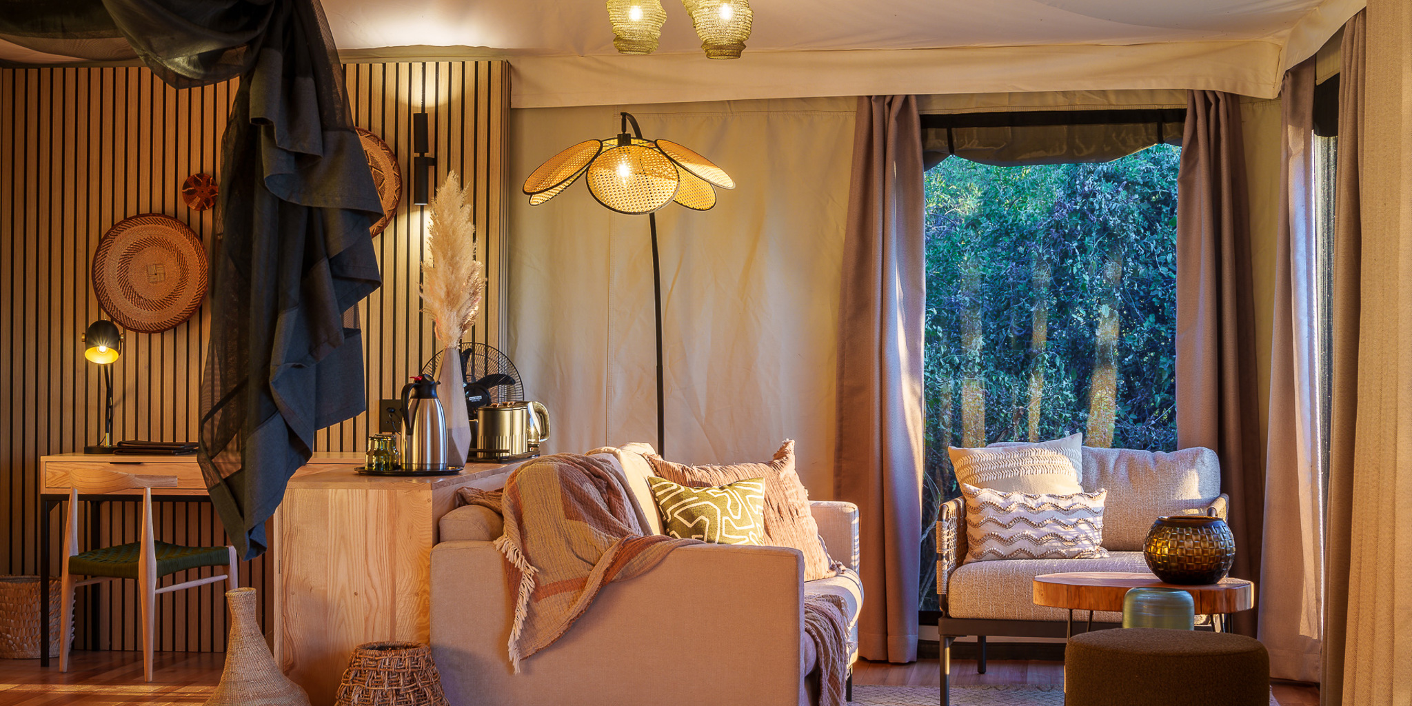 Room Lounge, Little Tubu Camp, Okavango Delta, Botswana