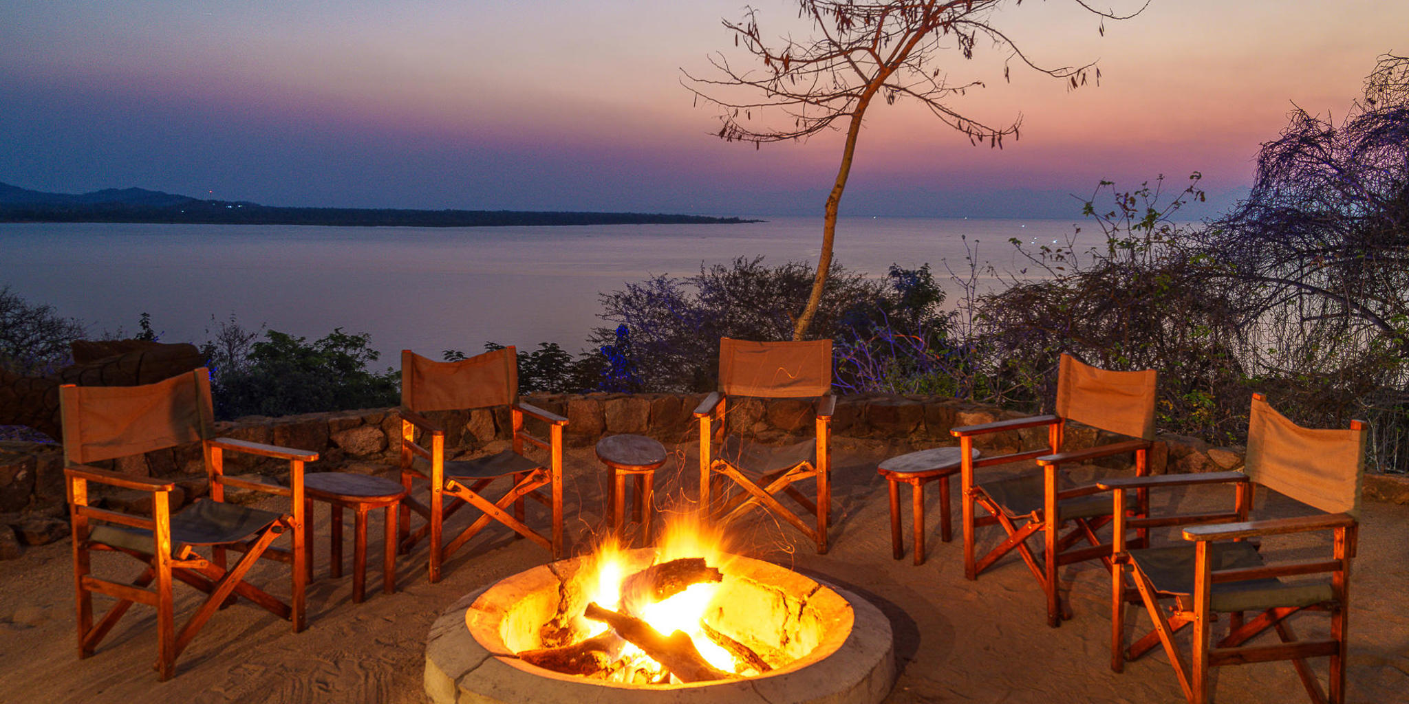 Firepit, Pumulani Lodge, Lake Malawi, Malawi