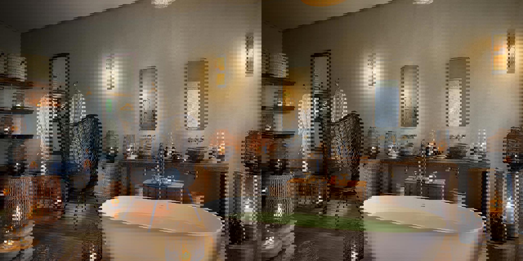 Bathroom, Bumi Hills, Lake Kariba, Zimbabwe