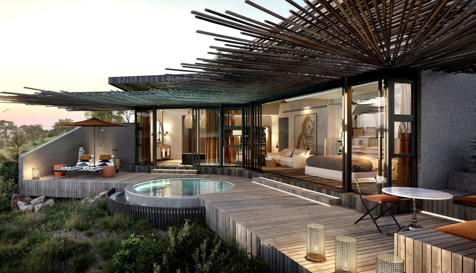 Exterior Deck, Chichele Presidential Lodge, South Luangwa, Zambia