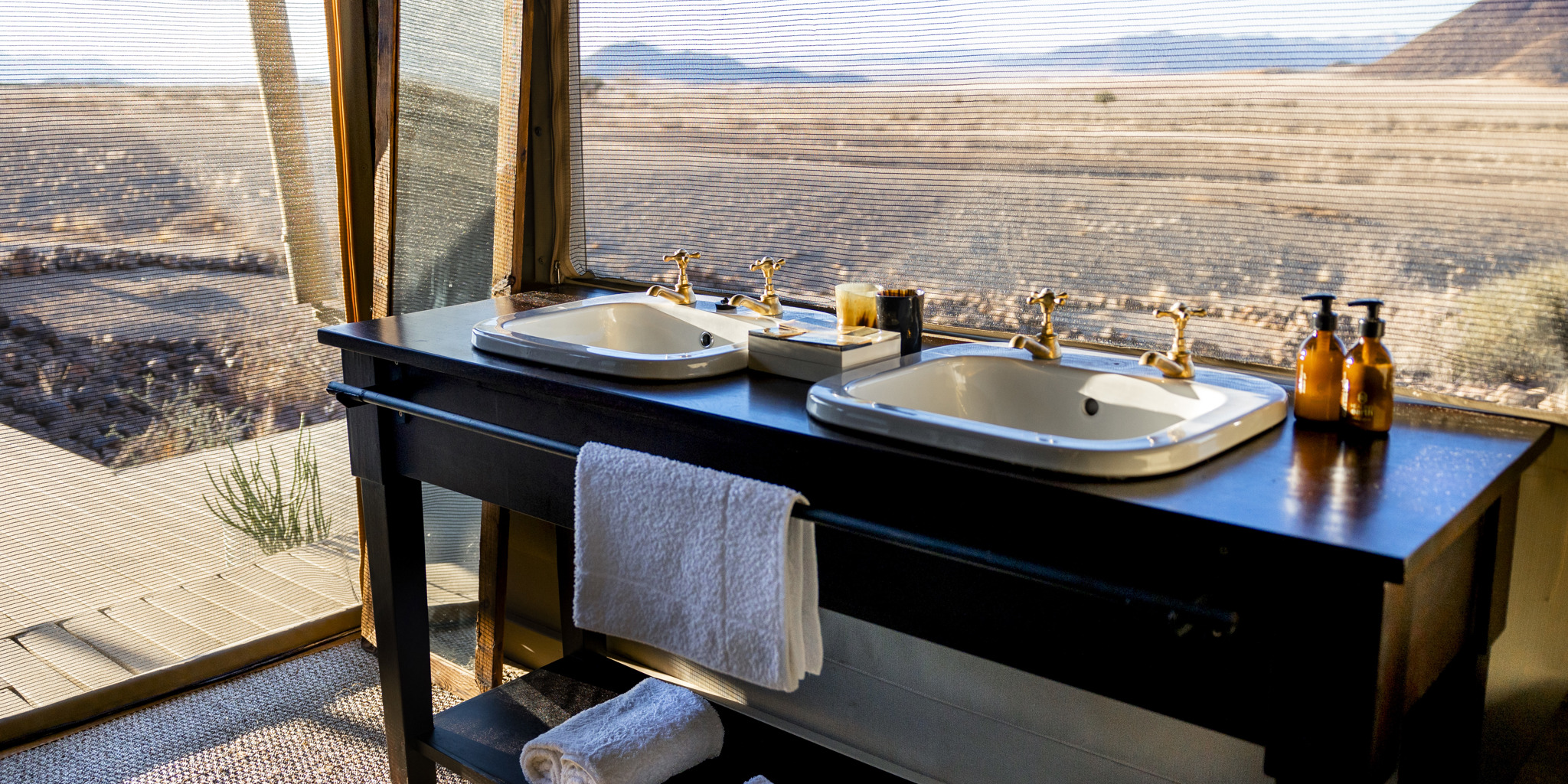 Bathroom, Wolwedans Boulders Camp, Sossusvlei, Namibia
