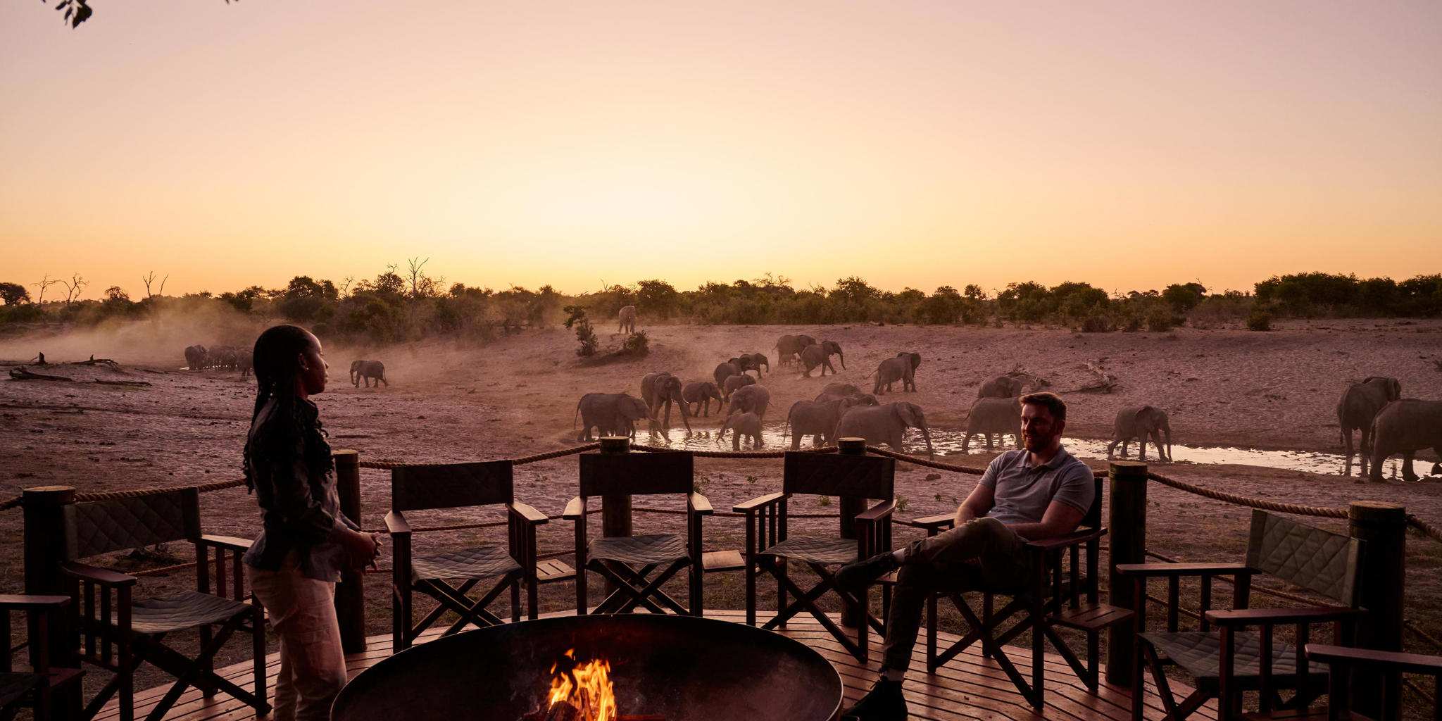 Firepit, Savute Safari Lodge, Savute, Botswana