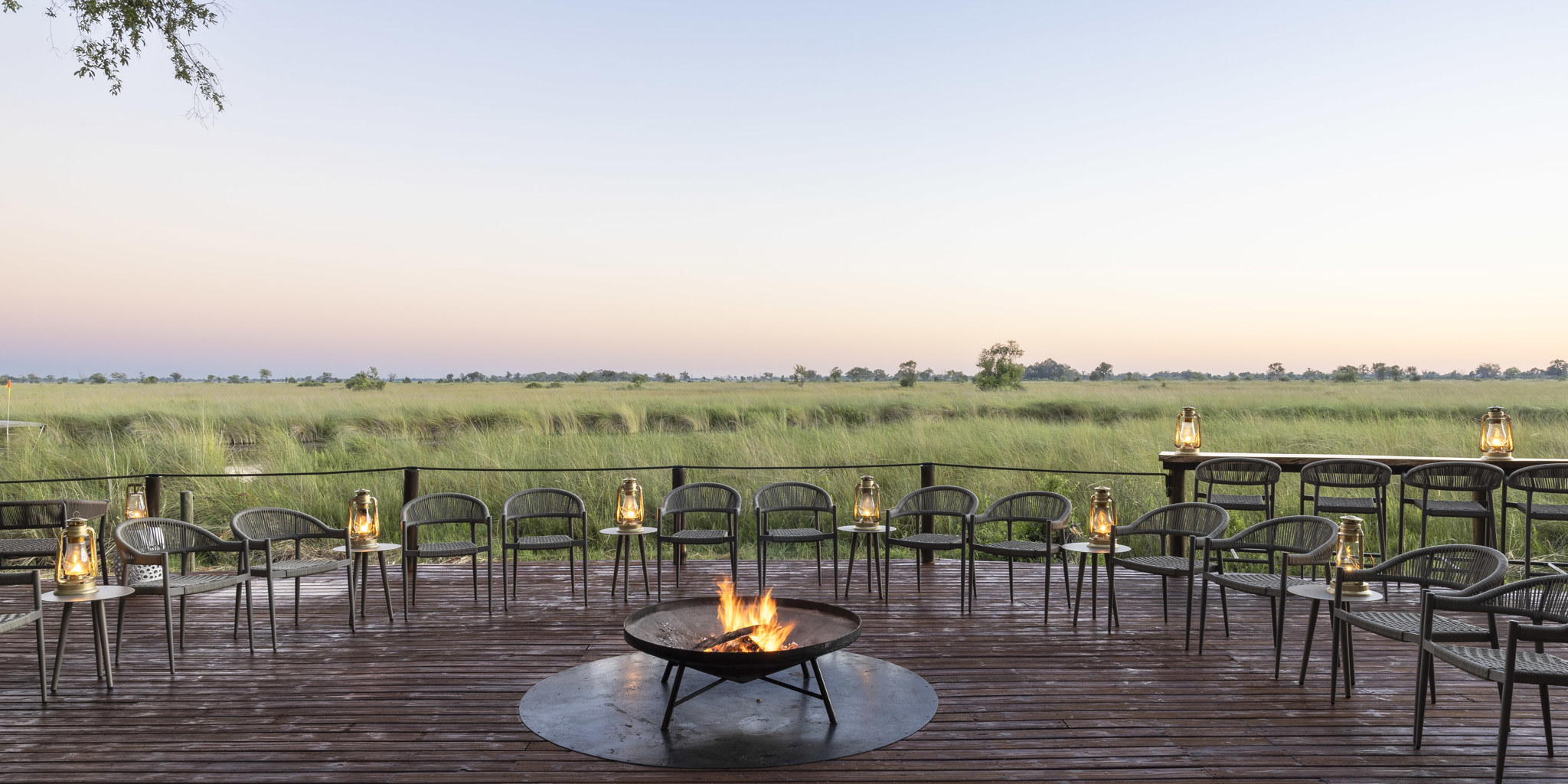 Firepit, Okuti Camp, Moremi Game Reserve, Botswana