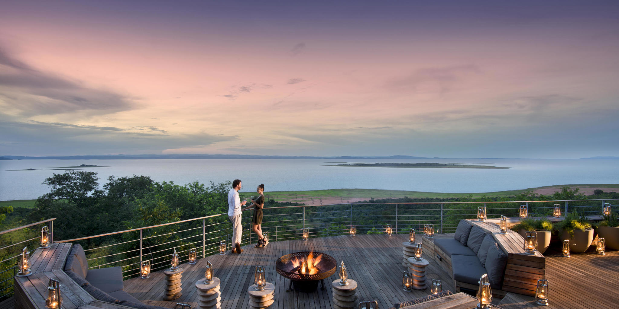 Deck, Bumi Hills, Lake Kariba, Zimbabwe