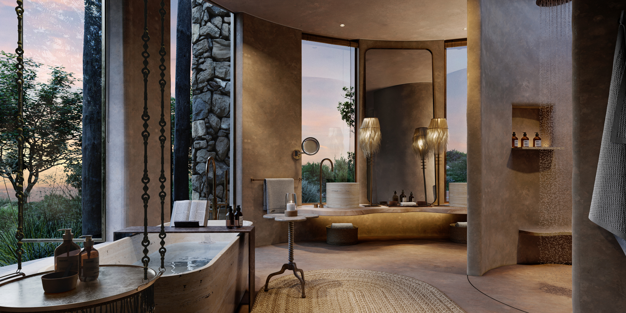 Bathroom, Suyian Lodge, Laikipia, Kenya