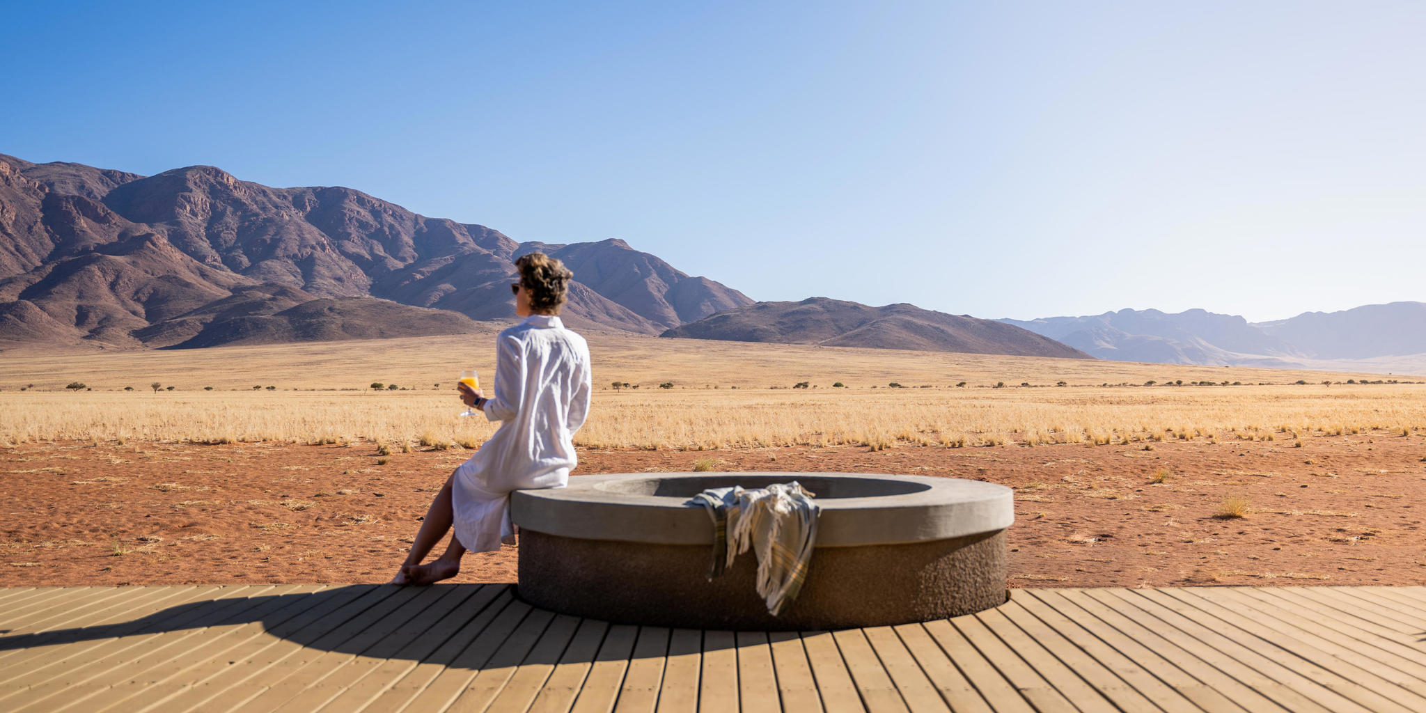 Pool Tub, Wolwedans Plains Camp, Namibrand Reserve, Namibia