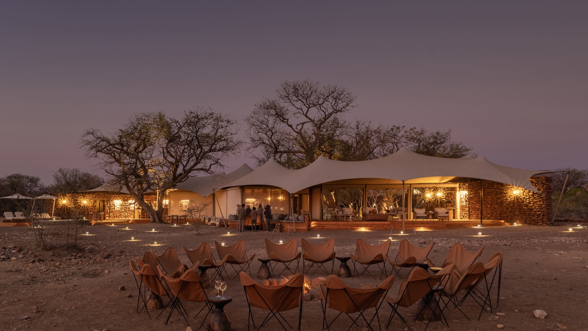 Campfire, Desert Rhino Camp, Damaraland, Namibia