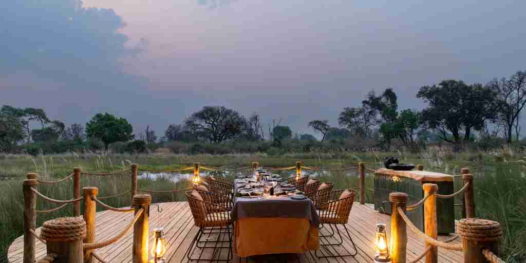 Evening Dining, North Island Okavango, Botswana