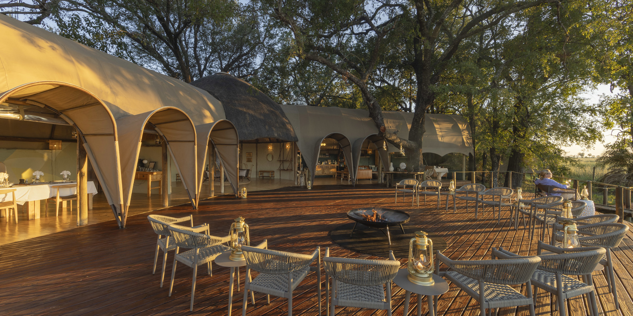 Main Deck, Okuti Camp, Moremi Game Reserve, Botswana