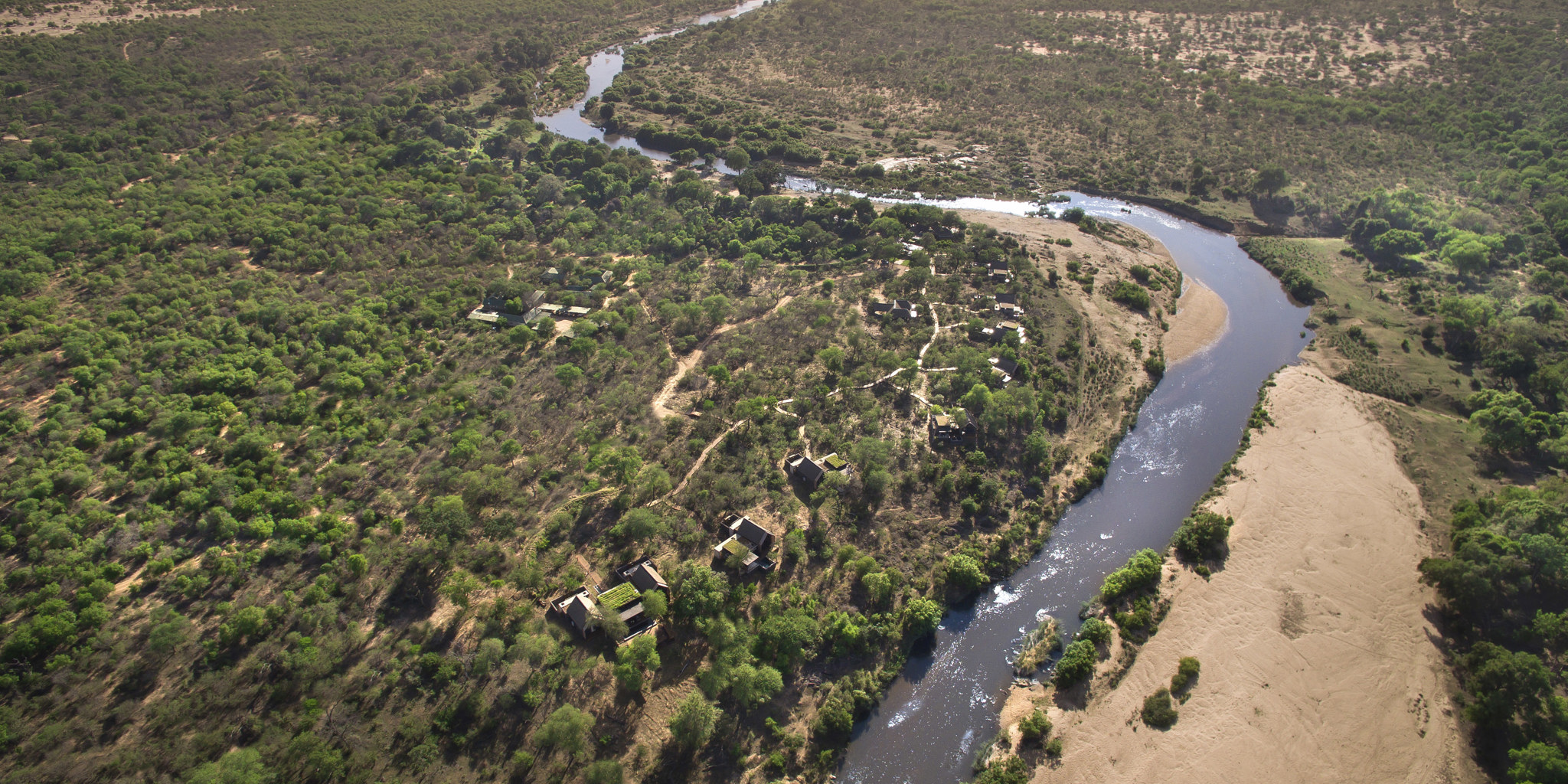 Aerial, Lion Sands Ivory Lodge, Sabi Sands, South Africa