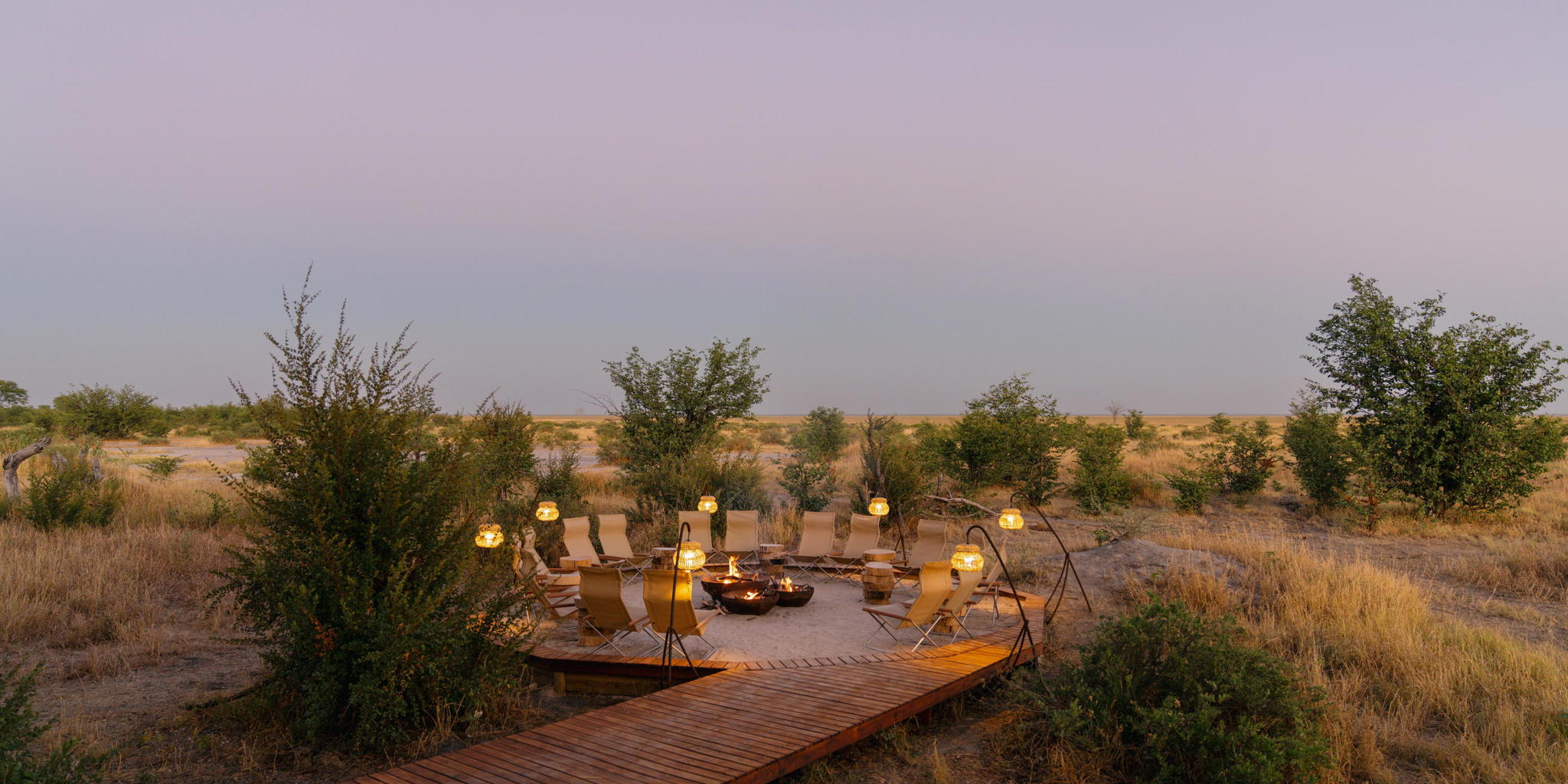 Firepit, Wilderness Mokete, Okavango Delta, Botswana