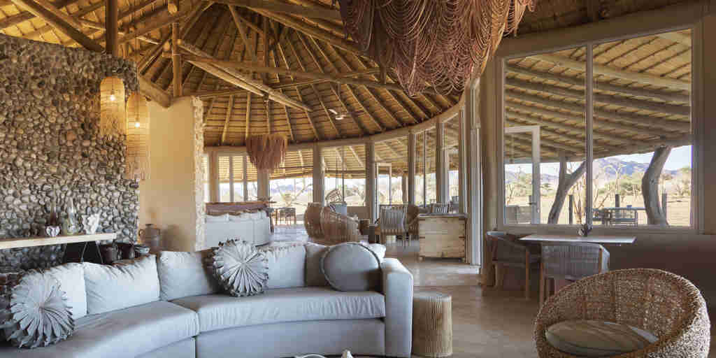 Lounge, Little Kulala, Sossusvlei, Namibia