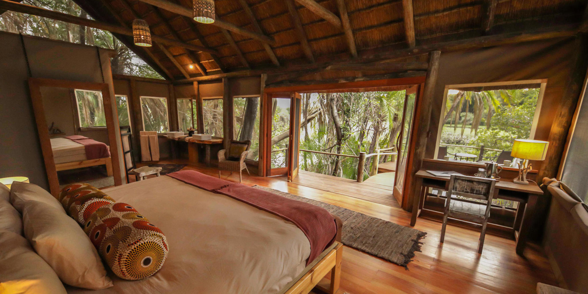 Honeymoon Room, Nxamaseri Island Lodge, Okavango Delta, Botswana